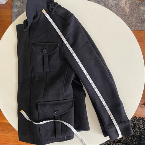 Daniele Alessandrini Wool Blend Military Jacket Black Men’s Size Medium - Picture 8 of 15
